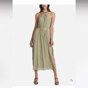 reiss lorena halter neck maxi dress Reiss Lorena Halter Neck Satin Maxi Dress In Dark Red
